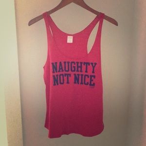 PINK “Naughty Not Nice” tank